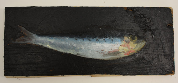 Little Fish 10 x 26 Cms Oil On Wood Panel £100